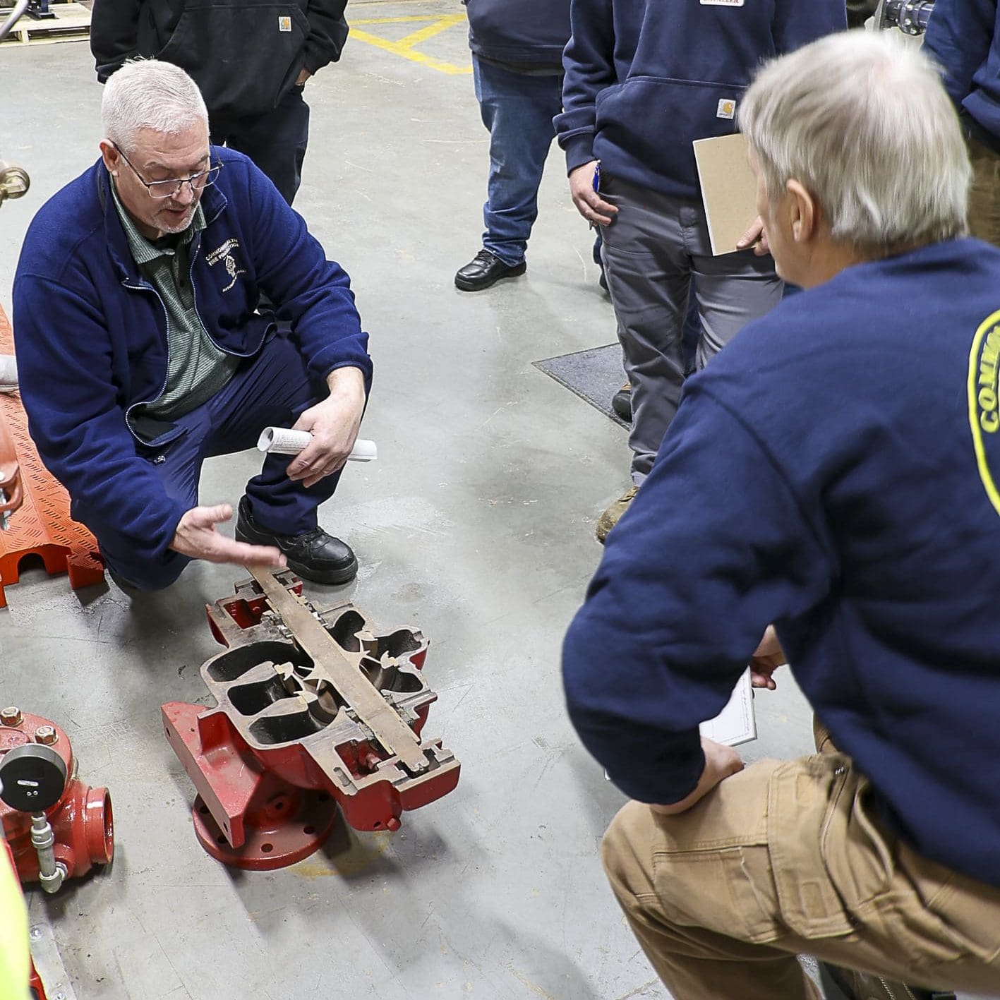 showing how to inspect equipment